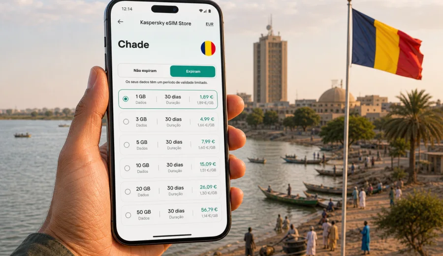 eSIM no Chade: internet móvel para viagem