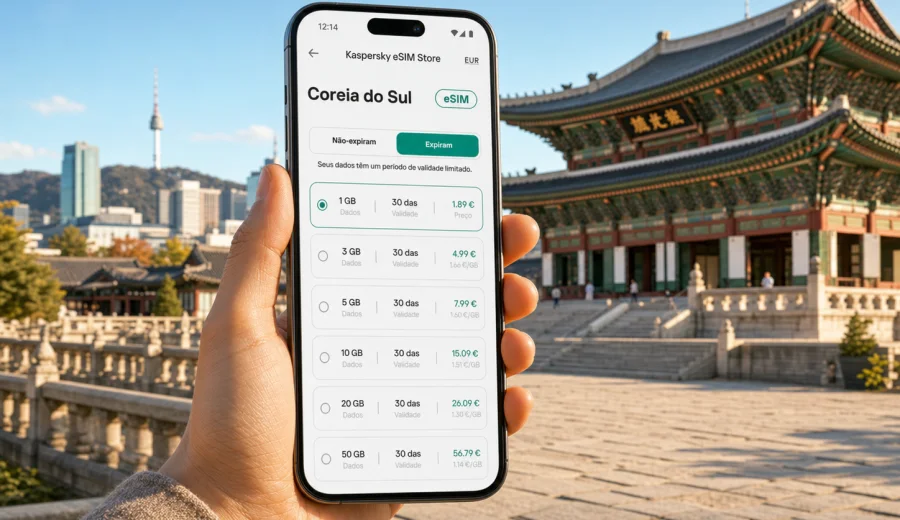 eSIM Coreia do Sul: internet na viagem