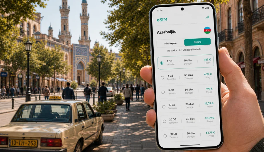 Ganja eSIM: internet móvel no Azerbaijão