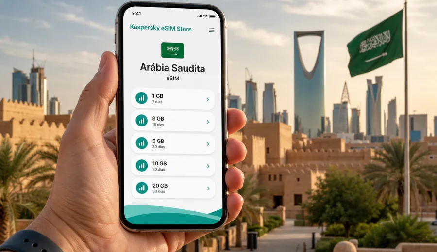 eSIM para Arábia Saudita: internet na viagem