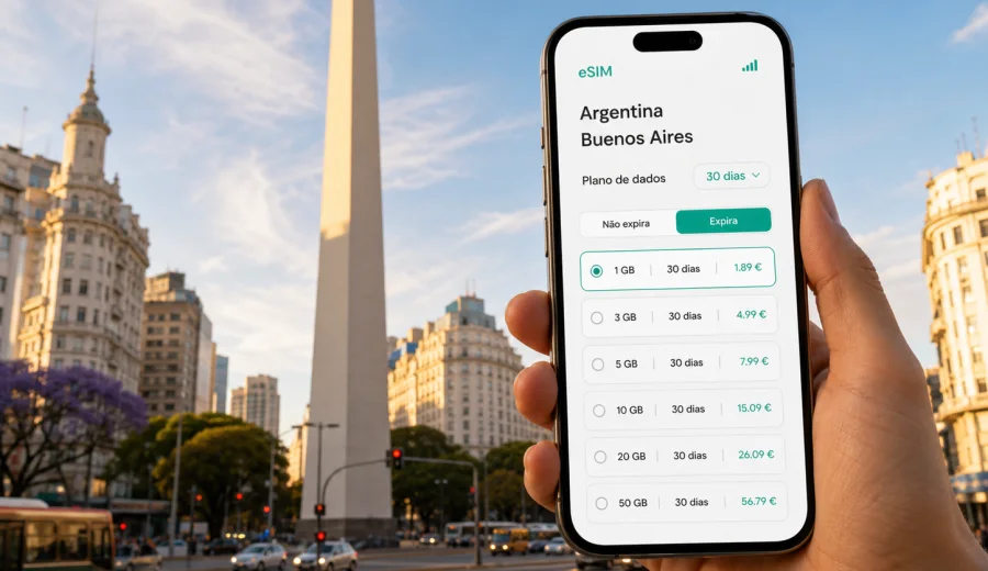 eSIM em Buenos Aires: internet para viagem