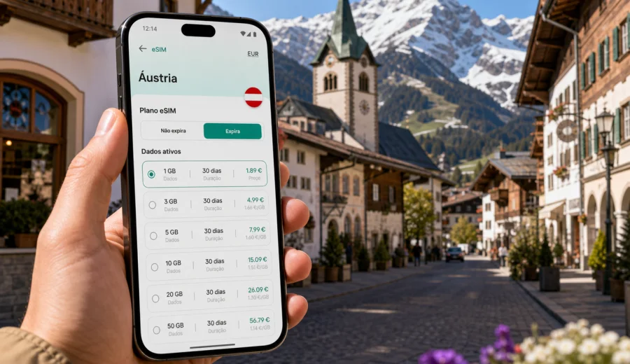 eSIM em Kitzbuhel: internet móvel na Áustria