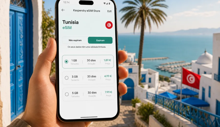 eSIM na Tunísia: conexão móvel e internet