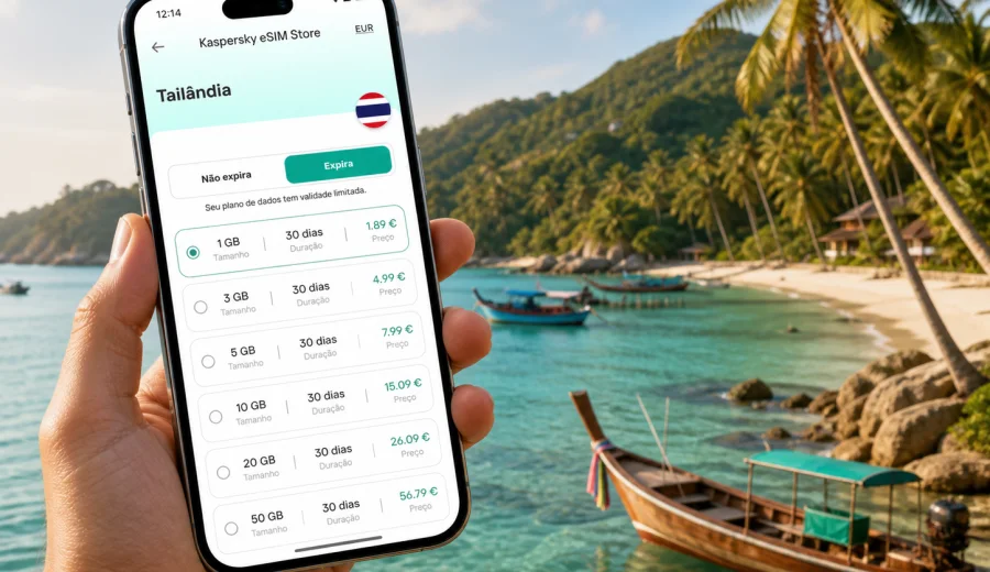 eSIM em Koh Phangan: internet móvel na ilha