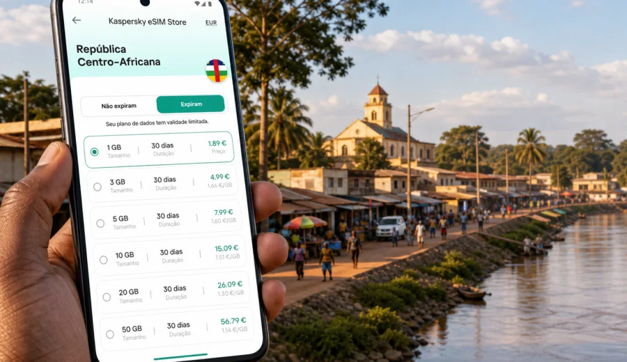 eSIM em Bangassou: internet móvel para viagem