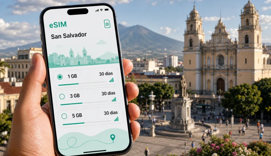 eSIM em San Salvador: internet para viagem