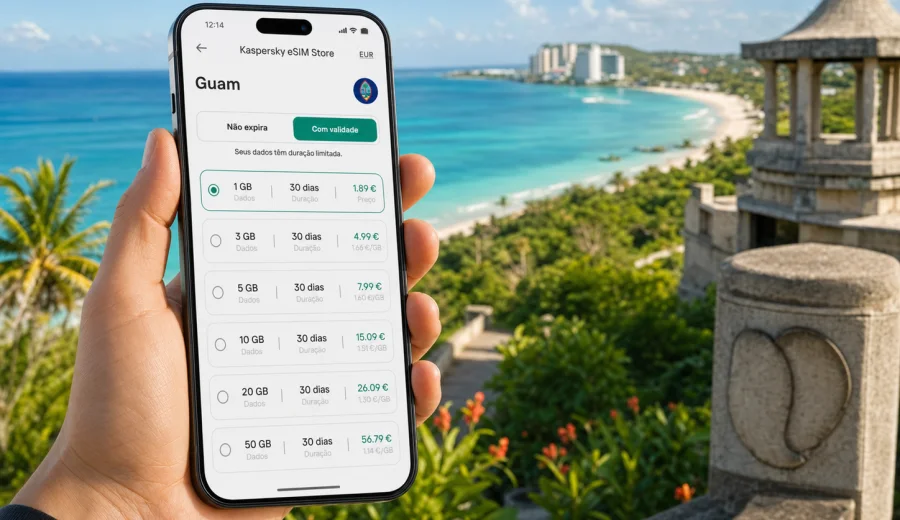 eSIM em Guam: conexão móvel e internet