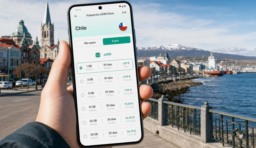 eSIM em Punta Arenas: internet móvel no Chile