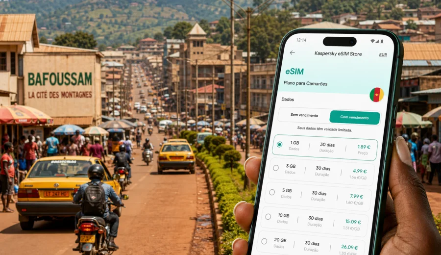 eSIM em Bafoussam: internet móvel para viagem