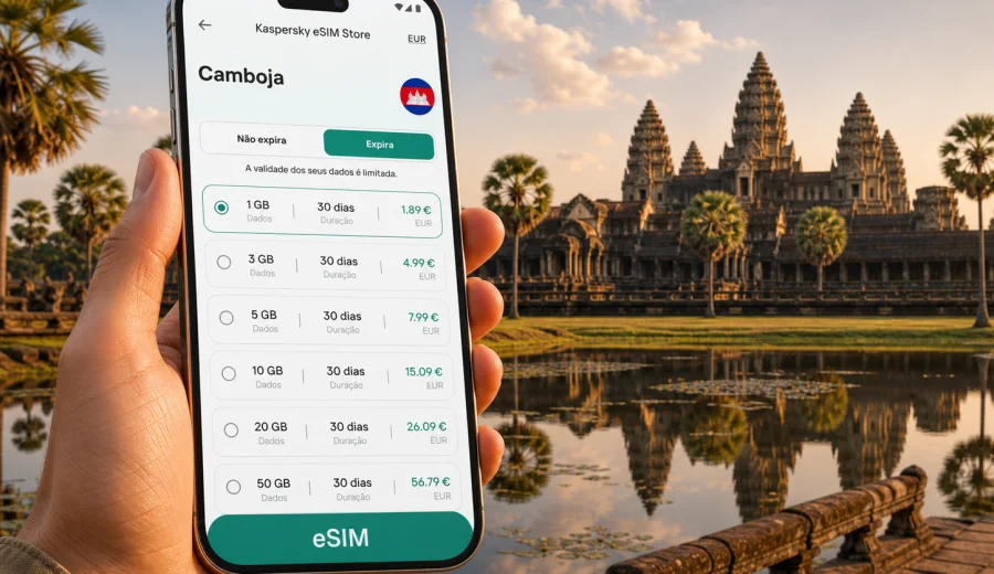 eSIM no Camboja: internet móvel para viajar