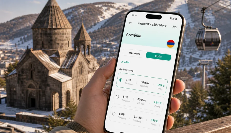 eSIM em Tsaghkadzor: internet móvel na viagem