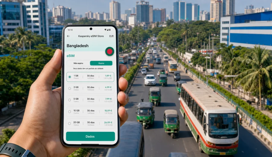 eSIM em Gazipur: internet móvel para viagem
