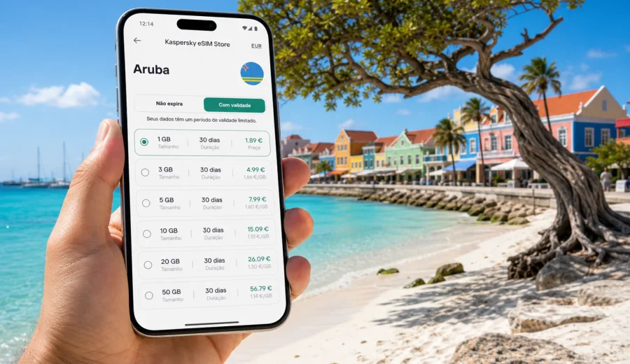 eSIM em Aruba: internet móvel para viagem