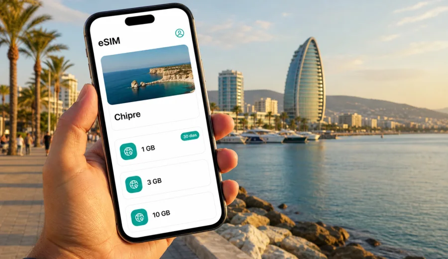 eSIM em Limassol: internet móvel em Chipre