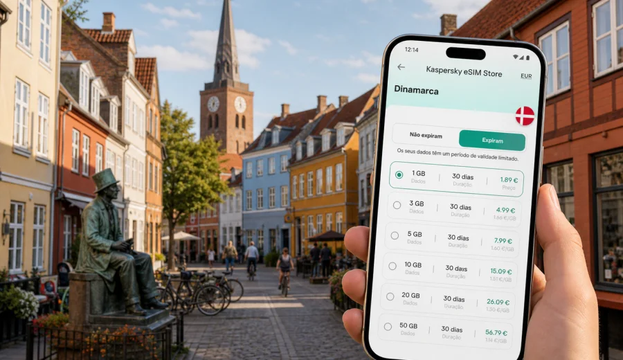 eSIM em Odense: internet móvel na viagem
