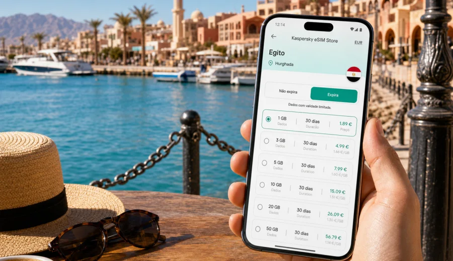 eSIM em Hurghada: internet móvel no Egito