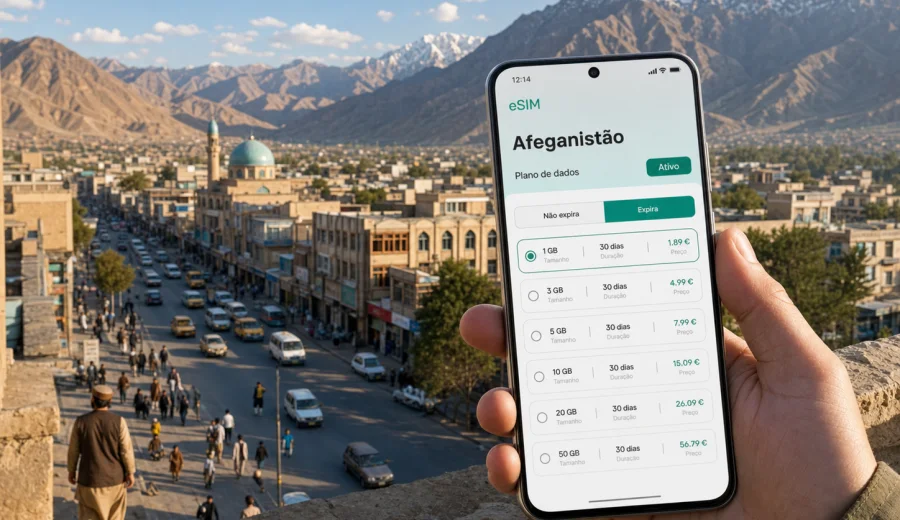 eSIM em Faizabad: internet no Afeganistão