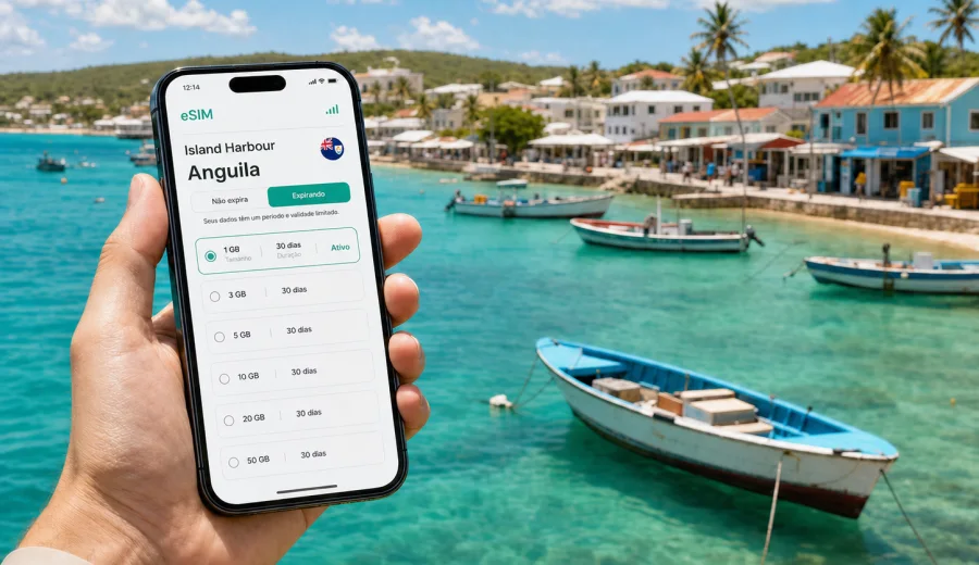 eSIM em Island Harbour: internet móvel
