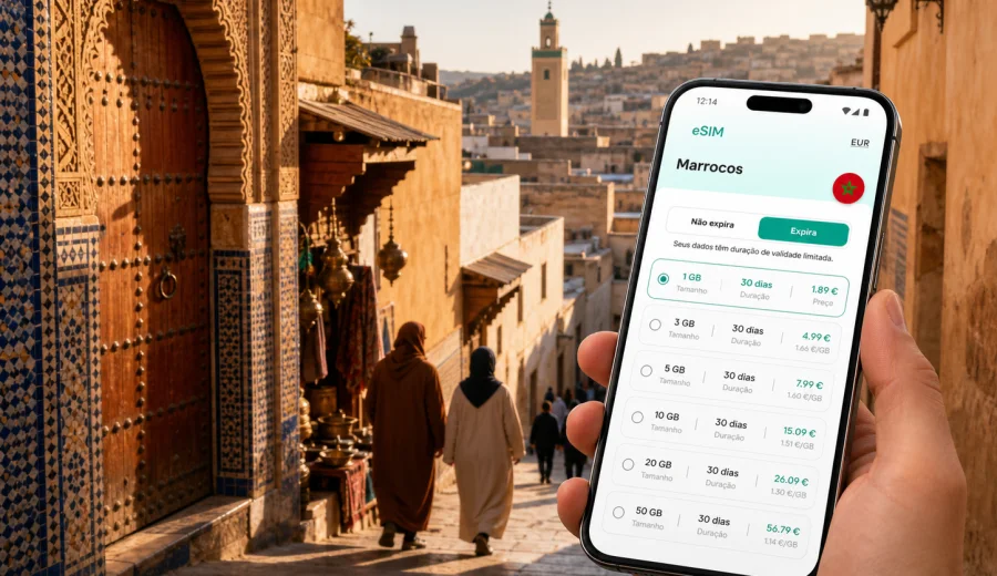 eSIM em Fes: internet móvel para viagem