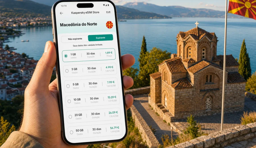 eSIM Macedônia do Norte: internet na viagem