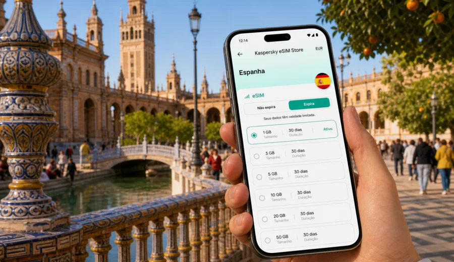 eSIM em Sevilha: internet móvel na viagem