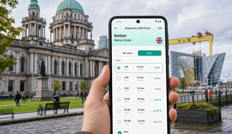 Belfast eSIM: internet móvel para viajar