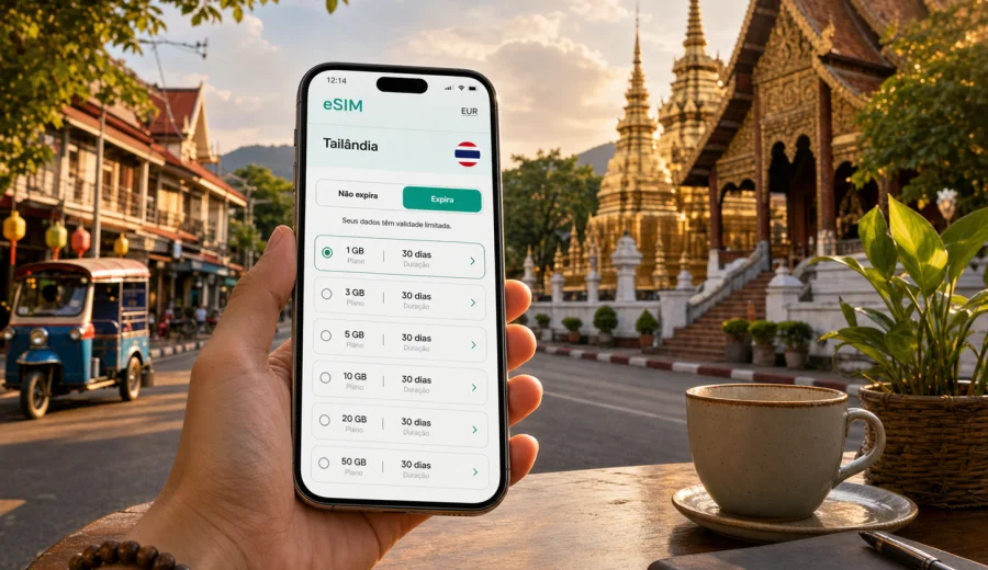 eSIM em Chiang Mai: internet móvel para viagem