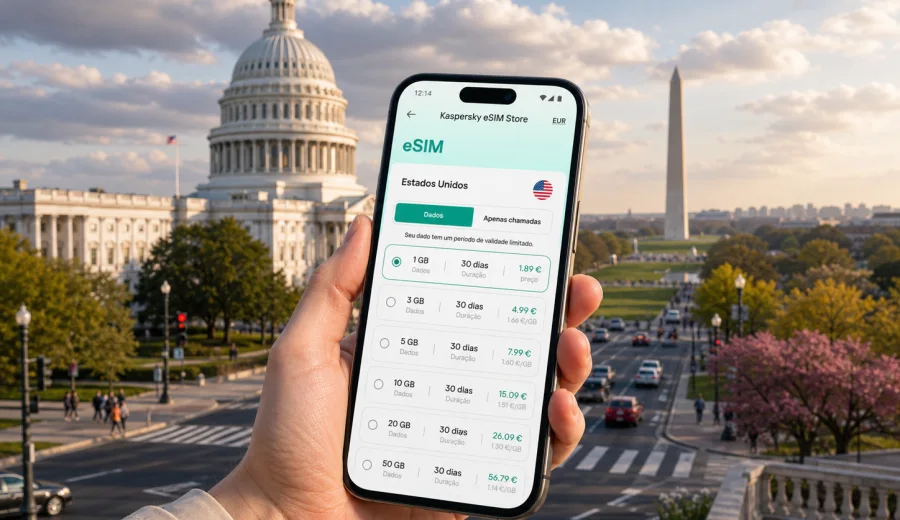 eSIM em Washington DC: internet para viagem