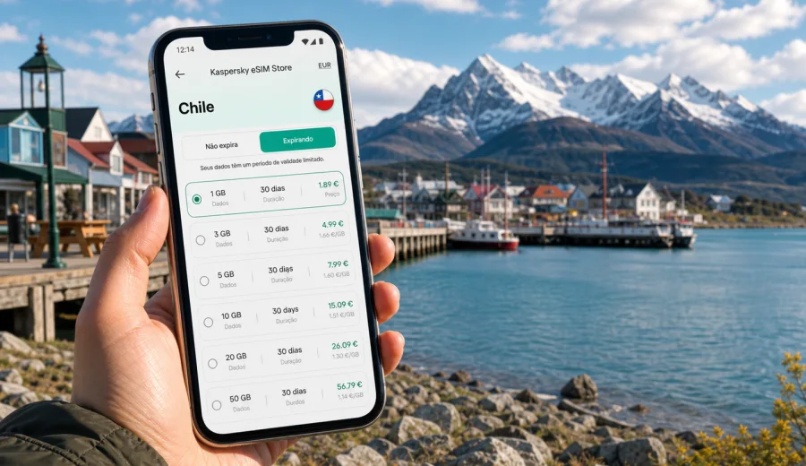 Puerto Natales eSIM: internet móvel no Chile