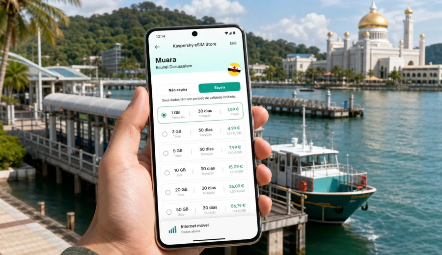 eSIM em Muara: internet móvel para viagem