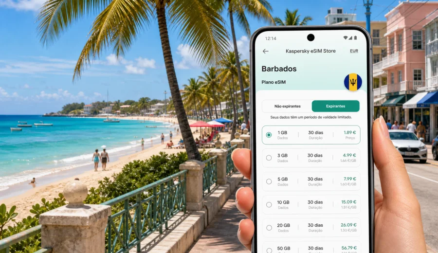 eSIM em Worthing: internet móvel em Barbados