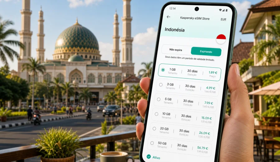 eSIM em Mataram: internet móvel para viagem