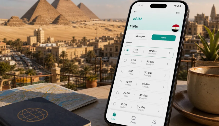 eSIM em Gizé: internet móvel para viagem
