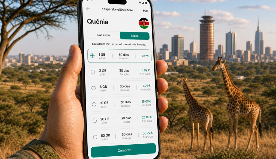 eSIM no Quênia para internet móvel