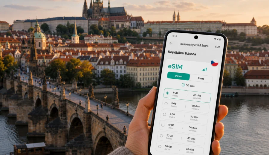 eSIM em Praga: conexão móvel e internet