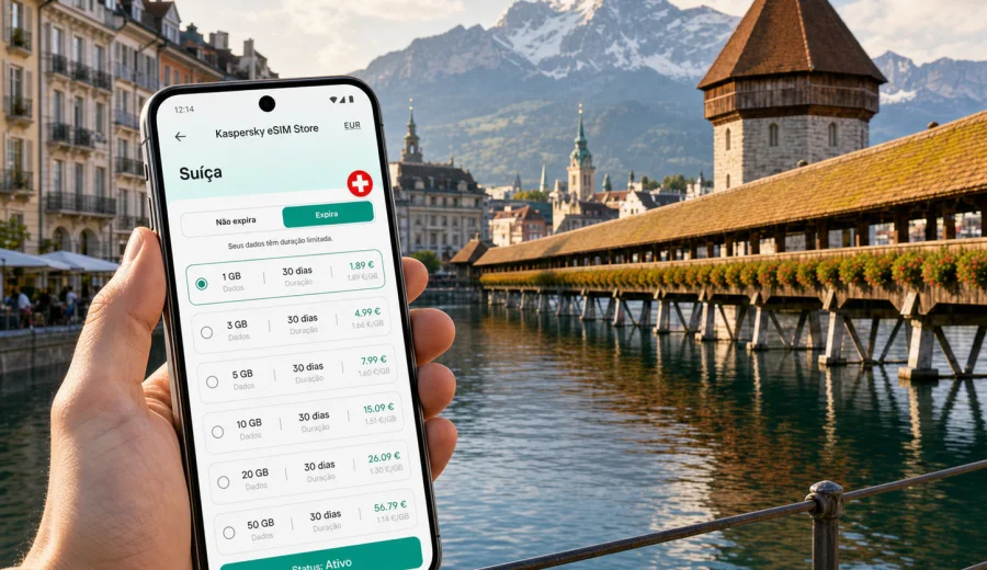 eSIM em Lucerna: internet móvel na viagem