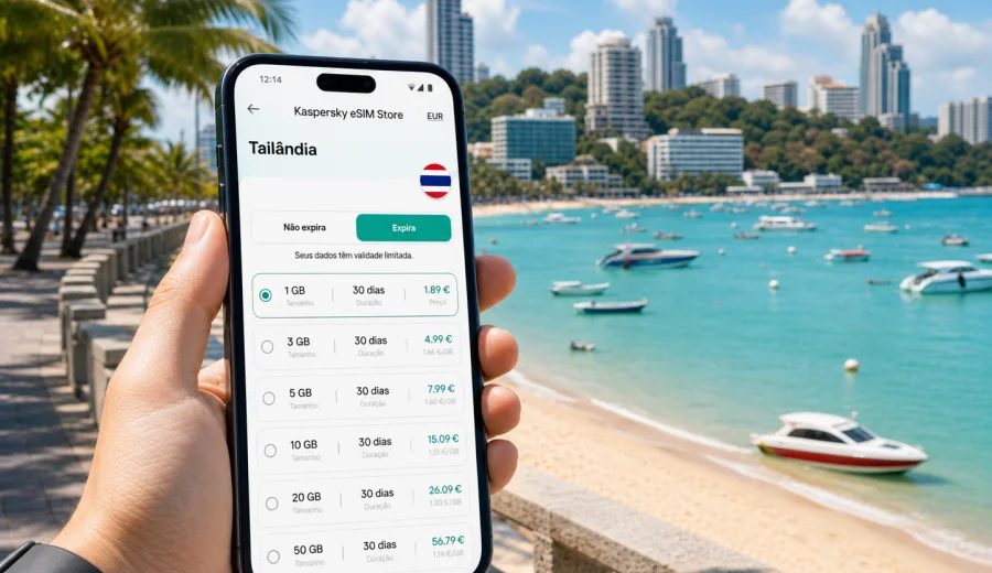 eSIM em Pattaya: internet móvel para viajar