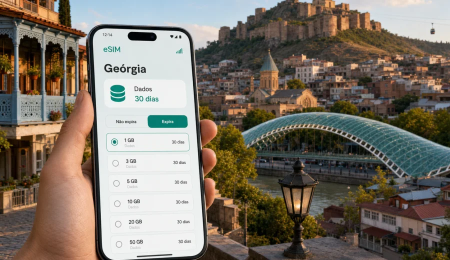 eSIM em Tbilisi: internet móvel na viagem