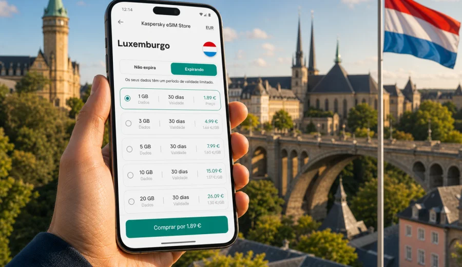 eSIM no Luxemburgo: ligação móvel e internet