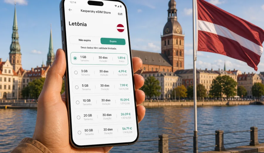 eSIM na Letônia: conexão móvel e internet