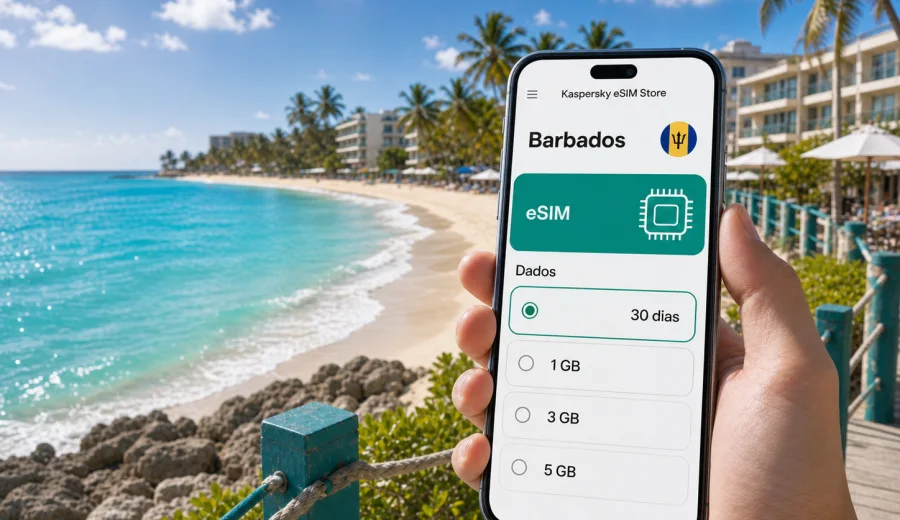 Hastings eSIM: internet móvel em Barbados