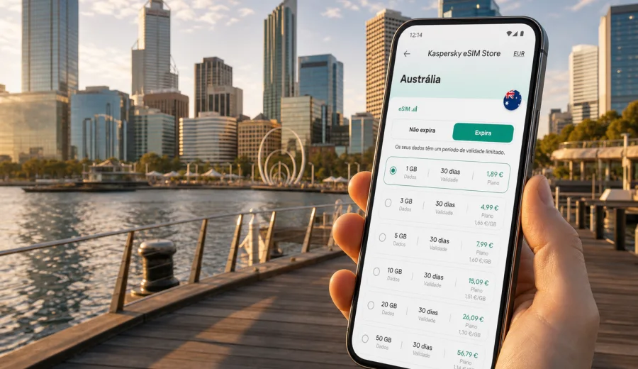 eSIM em Perth: internet móvel na viagem