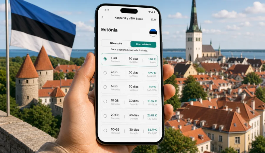 eSIM na Estônia: internet móvel para viagem