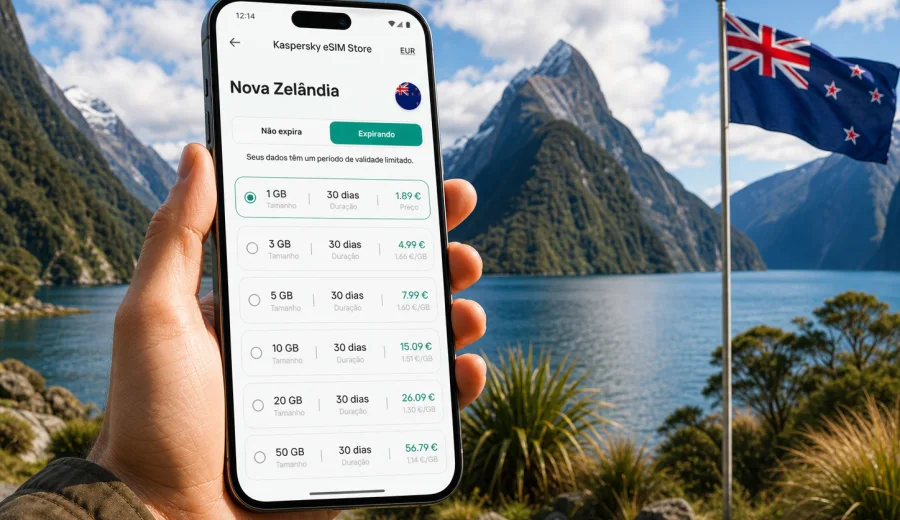 eSIM na Nova Zelândia: internet e conexão móvel