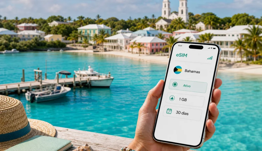eSIM em Clarence Town: conexão móvel e internet