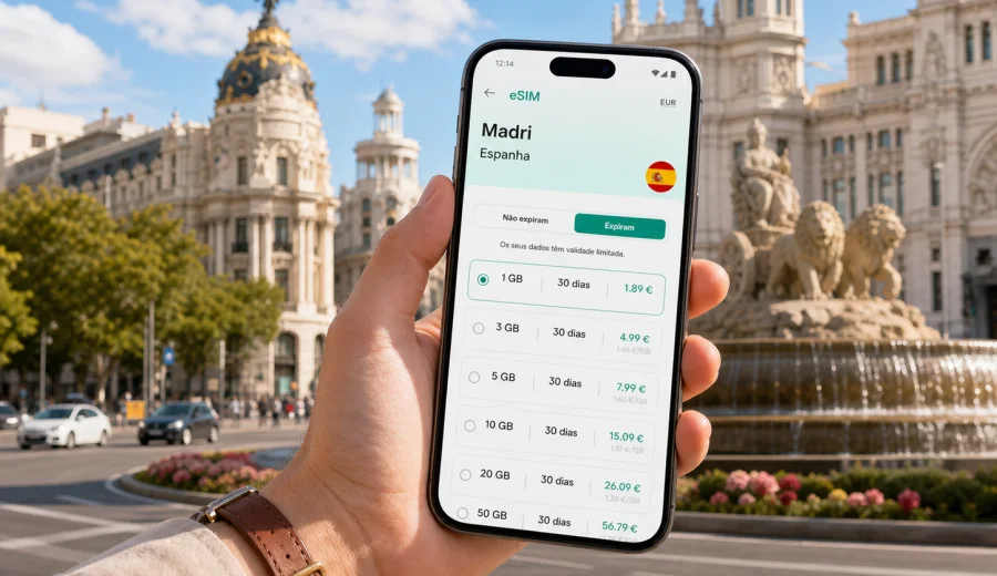 eSIM em Madri: internet móvel para viajar