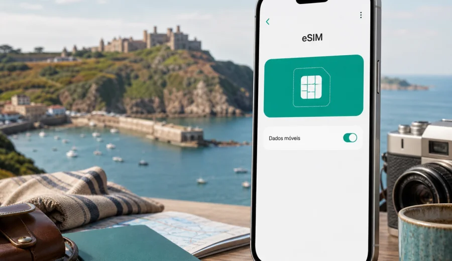 eSIM em Jersey: conexão móvel e internet