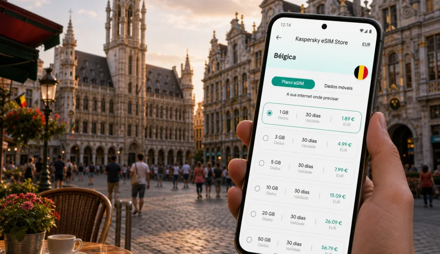 eSIM em Bruxelas: internet móvel na viagem