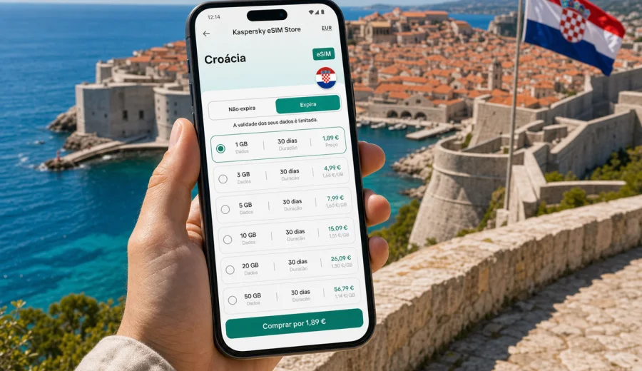 eSIM para a Croácia: internet em viagem