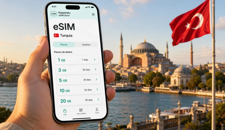 eSIM Turquia: ligação móvel e internet